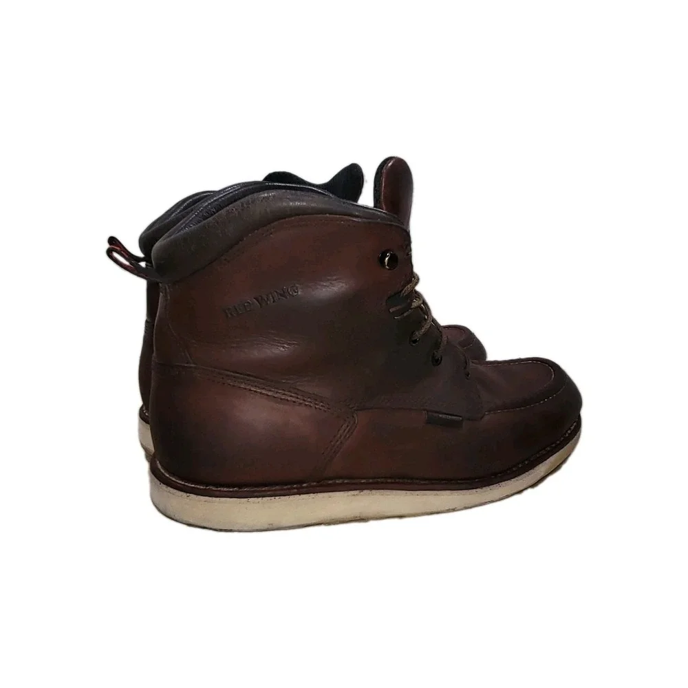 Red Wing Traction Tred 405 Waterproof Soft Toe Leather Boots Men's Sz 12 D Brown